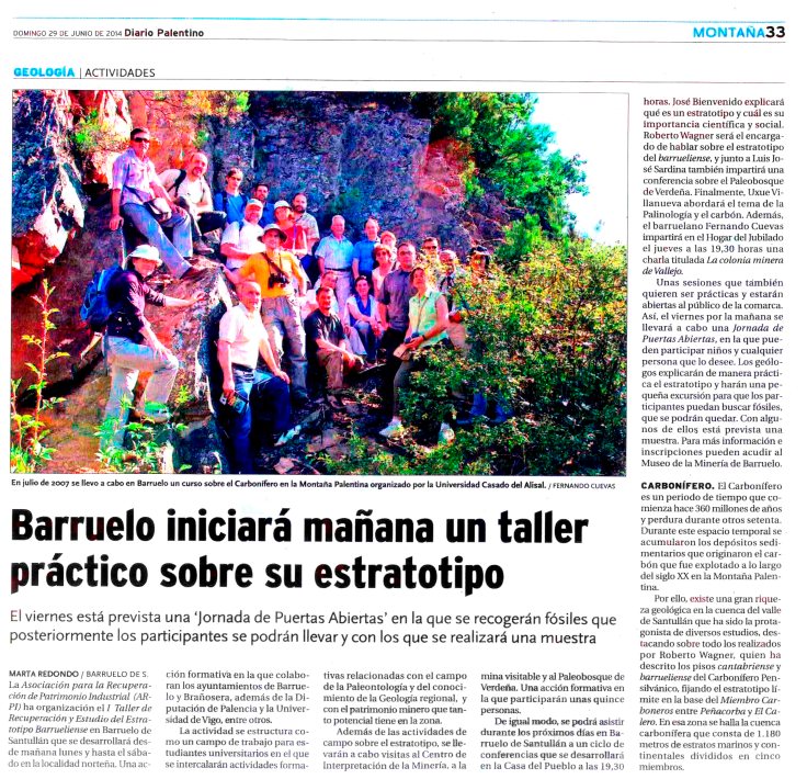 Noticia en el Diario Palentino